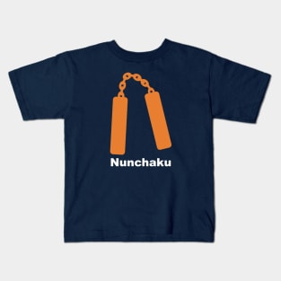 Nunchuks! The weapon of a true martial arts warrior! Kids T-Shirt